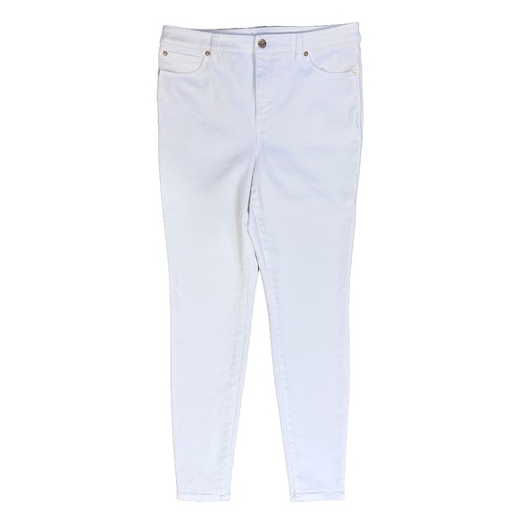 🦋 INC International Concepts Size 12 High-Rise Skinny Jeans – White - Picture 1 of 4